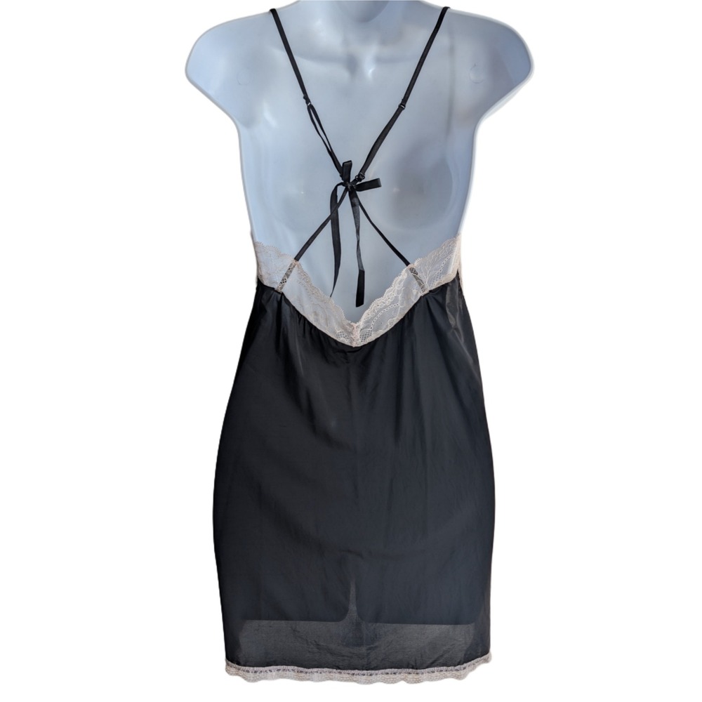 Sophie B. Black‎ Pink Lace Full Slip Dress Stretchy Lingerie Sleepwear - Picture 3 of 7